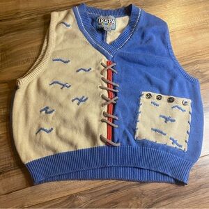 Vintage IXSPA Costal Grandma Core Vest Size Medium